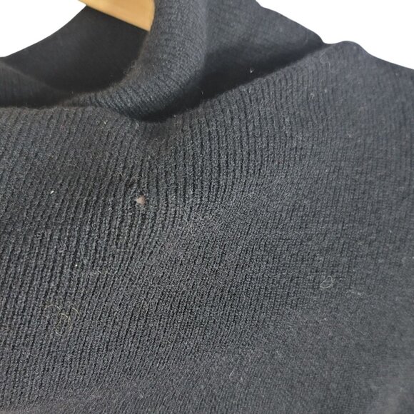 Nancy Heller Sweater Black 1X 100% Cashmere Long Sleeve High Neck Vintage READ - Picture 6 of 7